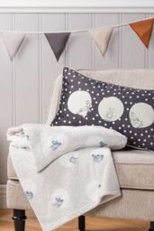 Peter Rabbit ™ Spot Me Monochrome Kids Printed Fleece Throw in Charcoal - thumbnail 4