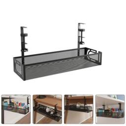 SPETLEK Home Organiser Rack Management Cable Cord Holder Tray in Black - thumbnail 1