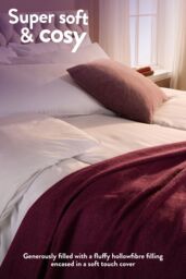 Slumberdown Feels Like Down 13.5 Tog Winter Duvet in White - Size: Single - thumbnail 4