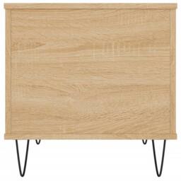 Berkfield Home Modern Coffee Table Sonoma Oak 60x44.5x45 cm Engineered Wood in Light Brown - thumbnail 7