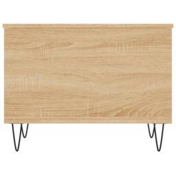 Berkfield Home Modern Coffee Table Sonoma Oak 60x44.5x45 cm Engineered Wood in Light Brown - thumbnail 6