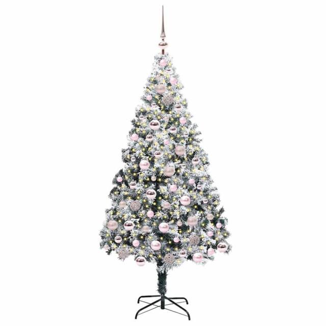 Berkfield Home Green Artificial Christmas Tree with 300 LEDs with Stand Green 180 cm - image 1