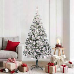 Berkfield Home Green Artificial Christmas Tree with 300 LEDs with Stand Green 180 cm - thumbnail 2