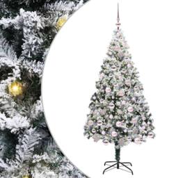 Berkfield Home Green Artificial Christmas Tree with 300 LEDs with Stand Green 180 cm - thumbnail 3