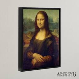 "Artery8 Da Vinci Mona Lisa Framed Canvas Wall Art Print in Brown - Size: W12"" x H16""" - thumbnail 2