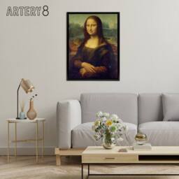 "Artery8 Da Vinci Mona Lisa Framed Canvas Wall Art Print in Brown - Size: W12"" x H16""" - thumbnail 3