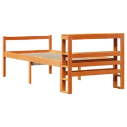 Berkfield Home Bed Frame with Headboard without Mattress Wax Brown 75x190 cm Small Single - thumbnail 6