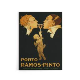 "Artery8 Vincent Deco Ad Ramos Pinto Port Canvas Wall Art Print in Black - Size: W18"" x H24""" - thumbnail 1