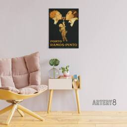 "Artery8 Vincent Deco Ad Ramos Pinto Port Canvas Wall Art Print in Black - Size: W18"" x H24""" - thumbnail 3