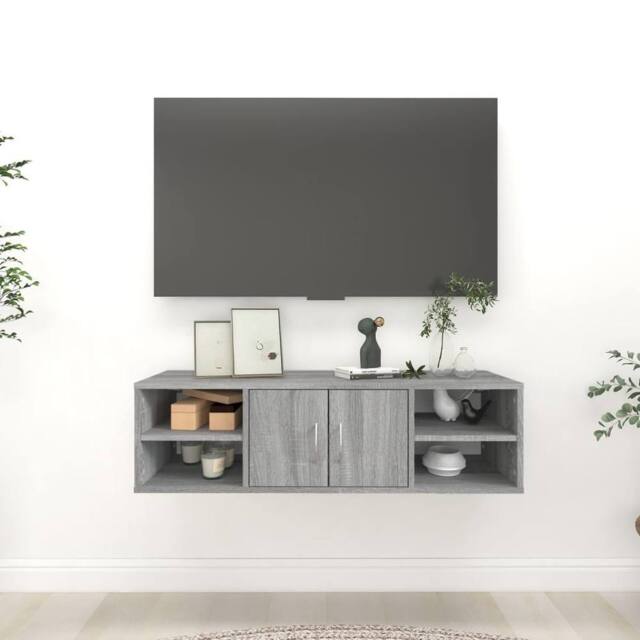 Berkfield Home Wall Shelf Grey Sonoma 102x30x29 cm Engineered Wood - Size: 102 x 30 x 29 cm - image 1