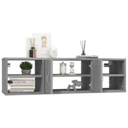 Berkfield Home Wall Shelf Grey Sonoma 102x30x29 cm Engineered Wood - Size: 102 x 30 x 29 cm - thumbnail 4
