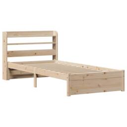Berkfield Home Beautiful Bed Frame with Headboard without Mattress 75x190 cm Sma in Light Tan - Size: Small Single - thumbnail 1