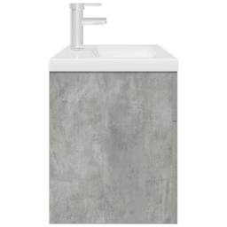 Berkfield Home Bathroom Sink Cabinet with Built-in Basin & Faucet Concrete Grey - thumbnail 6