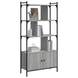 Berkfield Home Bookcase with Doors Grey Sonoma 76.5x30x154.5 cm Engineered Wood - thumbnail 3