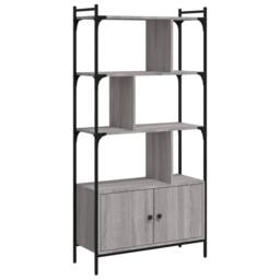Berkfield Home Bookcase with Doors Grey Sonoma 76.5x30x154.5 cm Engineered Wood - thumbnail 1