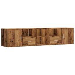 Berkfield Home Corner Cabinet Old Wood 200x40x45 cm Engineered Wood in Brown - Size: 200 x 40 x 45 cm - thumbnail 2
