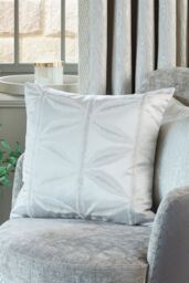 Prestigious Textiles Palm Jacquard Cushion in Silver - Size: 55 cm x 55 cm - thumbnail 3