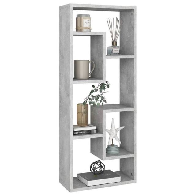 Berkfield Home Wall Shelf Concrete Grey 36x16x90 cm Engineered Wood - Size: 36 x 16 x 90 cm - image 1