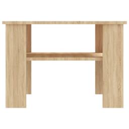 Berkfield Home Coffee Table Sonoma Oak 60x60x42 cm Engineered Wood in Brown - Size: 60 x 60 x 42 cm - thumbnail 4