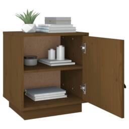 Berkfield Home Bedside Cabinets 2 pcs Honey Brown 40x34x45 cm Solid Wood Pine - Size: 40 x 34 x 45 cm - thumbnail 5