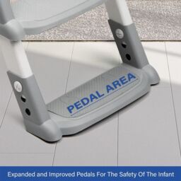 VOGREX Children Toilet Seat & Ladder Toddler Training Step Up Easy Fold Down For Kids in Grey - thumbnail 5
