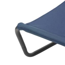 Harbour Housewares Folding Beach Loungers - Matt Black - Pack of 2 in Navy - thumbnail 4