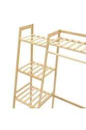 Garden Sanctuary Bamboo Bedroom Garment Clothes Rack Natural 110cm - thumbnail 9