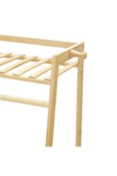 Garden Sanctuary Bamboo Bedroom Garment Clothes Rack Natural 110cm - thumbnail 7