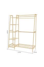 Garden Sanctuary Bamboo Bedroom Garment Clothes Rack Natural 110cm - thumbnail 4