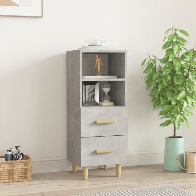 Berkfield Home Sideboard Concrete Grey 34.5x34x90 cm Engineered Wood - image 1