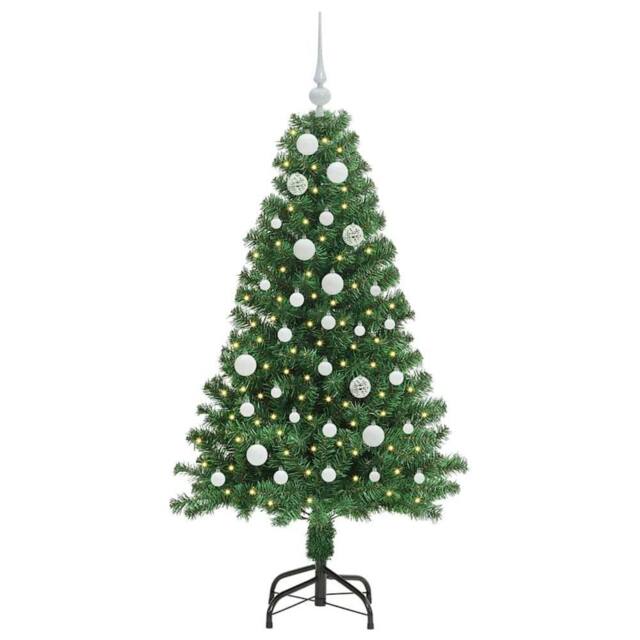 Berkfield Home Green Artificial Christmas Tree with 150 LEDs with Stand Green 150 cm - image 1