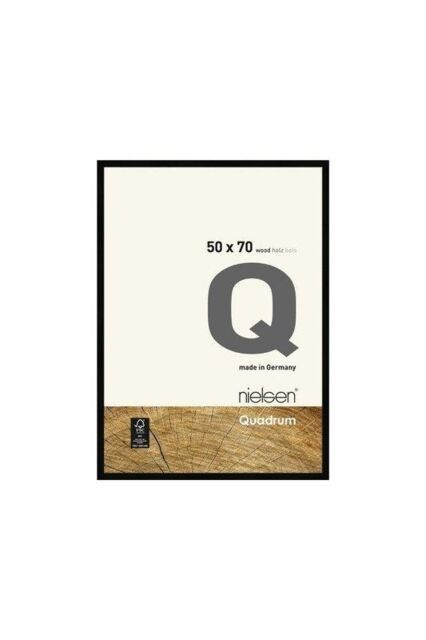 nielsen Quadrum 50 x 70cm Wooden Picture Frame With Protective Glass Front in Black - Size: 50 x 70 cm - image 1