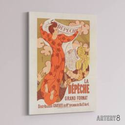 "Artery8 Maurice Denis La Depeche de Toulouse Vintage Advert Canvas Art Print - Size: W12"" x H16""" - thumbnail 2