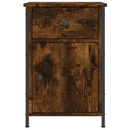 Berkfield Home Elegant Bedside Cabinet Smoked Oak 40x42x60 cm Engineered Wood in Brown - Size: 40 x 42 x 60 cm - thumbnail 5