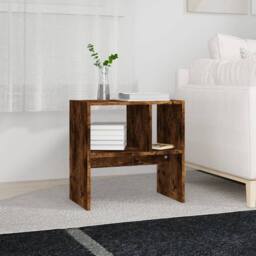 Berkfield Home Side Table Smoked Oak 50x30x50 cm Engineered Wood in Brown - Size: 50 x 30 x 50 cm - thumbnail 3