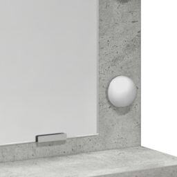 Berkfield Home Dressing Table with LED Lights - Concrete Grey - 79x41x135 cm - Size: 79 x 41 x 135 cm - thumbnail 9