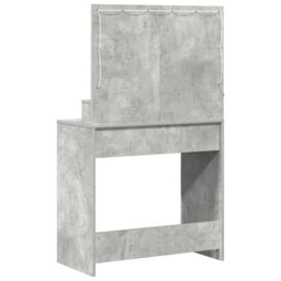 Berkfield Home Dressing Table with LED Lights - Concrete Grey - 79x41x135 cm - Size: 79 x 41 x 135 cm - thumbnail 7
