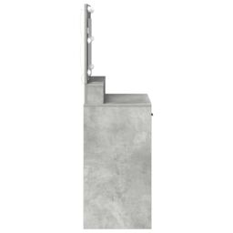 Berkfield Home Dressing Table with LED Lights - Concrete Grey - 79x41x135 cm - Size: 79 x 41 x 135 cm - thumbnail 6