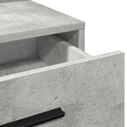 Berkfield Home Dressing Table with LED Lights - Concrete Grey - 79x41x135 cm - Size: 79 x 41 x 135 cm - thumbnail 8