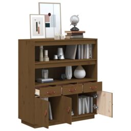 Berkfield Home Highboard Honey Brown 100x40x108.5 cm Solid Wood Pine - thumbnail 5