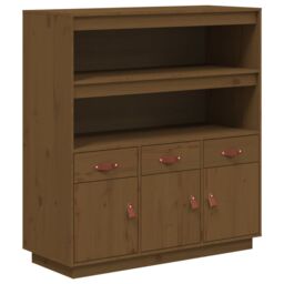 Berkfield Home Highboard Honey Brown 100x40x108.5 cm Solid Wood Pine - thumbnail 2