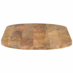 Berkfield Home Table Top 100x50x2.5 cm Oval Solid Wood Mango in Brown - thumbnail 4