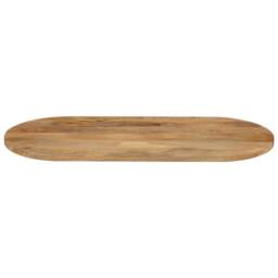 Berkfield Home Table Top 100x50x2.5 cm Oval Solid Wood Mango in Brown - thumbnail 3