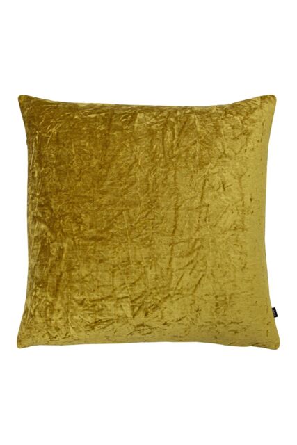 Ashley Wilde Kassaro Crushed Velvet Cushion in Mustard - Size: 50 cm x 50 cm - image 1