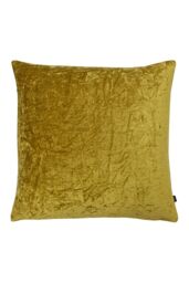 Ashley Wilde Kassaro Crushed Velvet Cushion in Mustard - Size: 50 cm x 50 cm - thumbnail 1