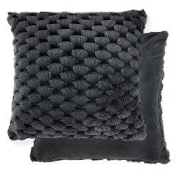 New Edge Blinds Leah Collection Deluxe Cushion Cover in Black - Size: 43 cm x 43 cm - image 1