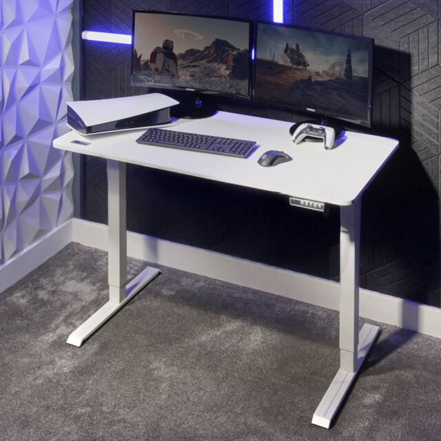 X Rocker Ascend 120cm Electric Height Adjustable Gaming Desk in White - Size: 1 Pack - image 1