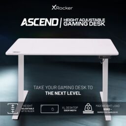 X Rocker Ascend 120cm Electric Height Adjustable Gaming Desk in White - Size: 1 Pack - thumbnail 2