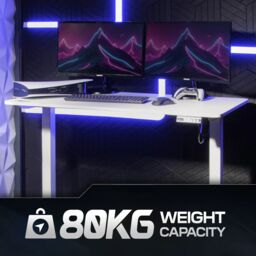 X Rocker Ascend 120cm Electric Height Adjustable Gaming Desk in White - Size: 1 Pack - thumbnail 3