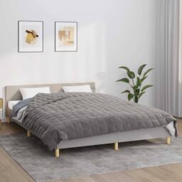 Berkfield Home Weighted Blanket Grey 200x200 cm 9 kg Fabric - thumbnail 2